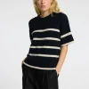 Selected Femme Maline Knit Top Dark Sapphire/Birch