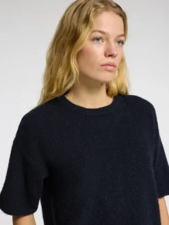 Selected Femme Maline Knit Top Dark Sapphire