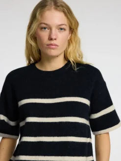 Selected Femme Maline Knit Top Dark Sapphire/Birch