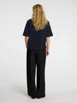 Selected Femme Maline Knit Top Dark Sapphire