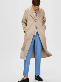 Selected Femme New Tama Wool Coat Sandshell