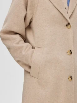 Selected Femme New Tama Wool Coat Sandshell