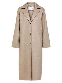 Selected Femme New Tama Wool Coat Sandshell