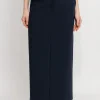 Selected Femme Rita High Waist Long Skirt Dark Sapphire
