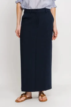 Selected Femme Rita High Waist Long Skirt Dark Sapphire