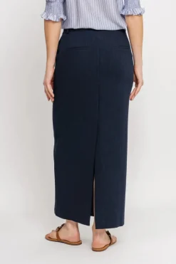 Selected Femme Rita High Waist Long Skirt Dark Sapphire