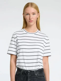 Selected Femme Striped Tee White/Black
