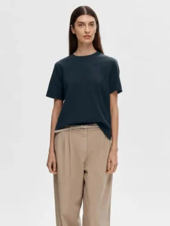 Selected Femme Tee Dark Sapphire