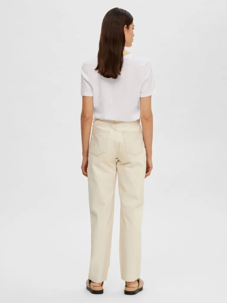 Selected Femme V-Neck Tee Bright White