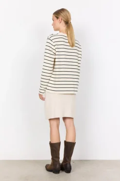 Soya Concept Barni 26 Striped Sweatshirt Cream