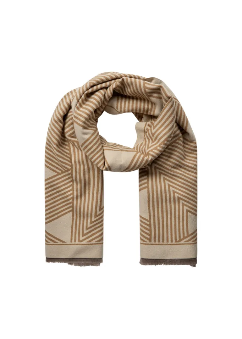 Soya Concept Florence 1 Scarf Desert Brown Print
