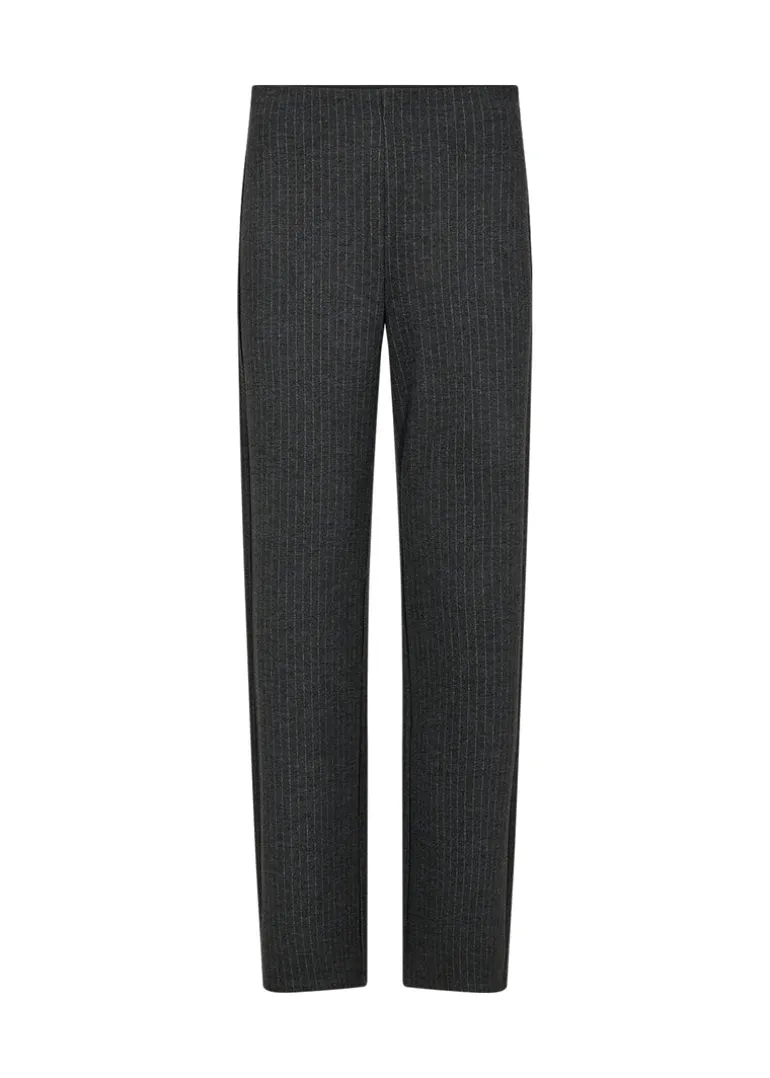 Soya Concept Iva 2 Pinstripe Trousers Dark Grey Melange