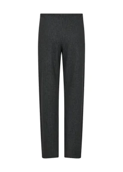 Soya Concept Iva 2 Pinstripe Trousers Dark Grey Melange