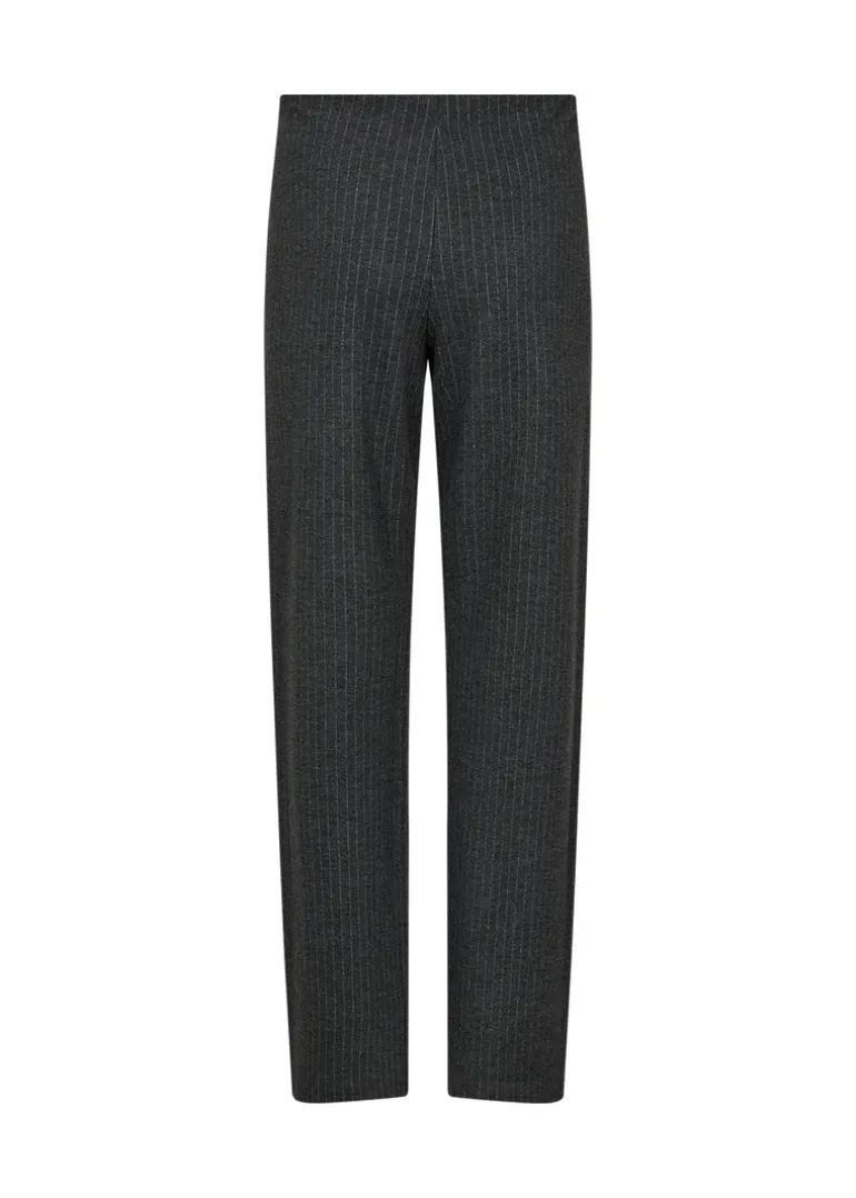 Soya Concept Iva 2 Pinstripe Trousers Dark Grey Melange