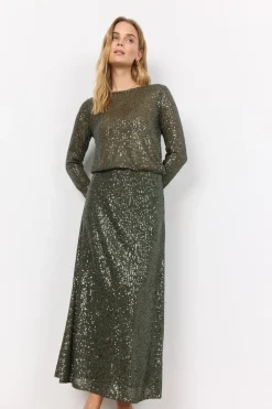 Soya Concept Nanett 3 Skirt Dark Olive