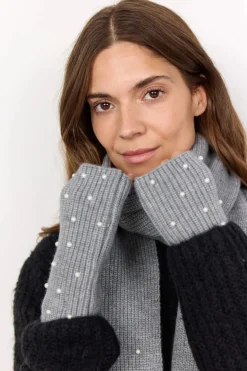 Soya Concept Nino 3 Knit Wrist Warmers Grey