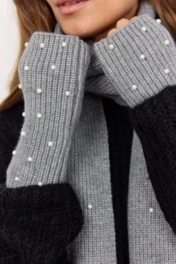 Soya Concept Nino 3 Knit Wrist Warmers Grey