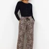 Soya Concept Ophia 7 Pants Leo Print Brown