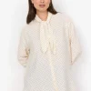 Soya Concept Orit 1 Shirt Polka Dot Print Cream