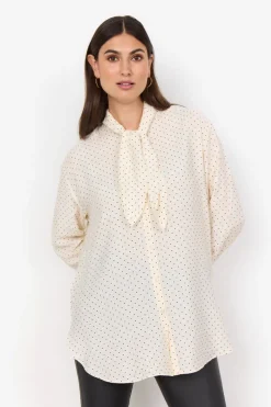 Soya Concept Orit 1 Shirt Polka Dot Print Cream