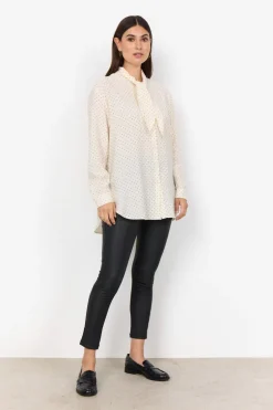 Soya Concept Orit 1 Shirt Polka Dot Print Cream