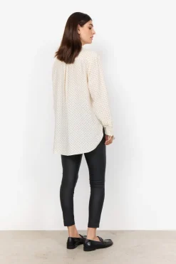 Soya Concept Orit 1 Shirt Polka Dot Print Cream