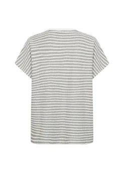 Soya Concept Pisa 1 Striped T-Shirt Grey