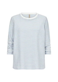 Soya Concept Pisa 2 Striped Long Sleeve Tee Light Blue