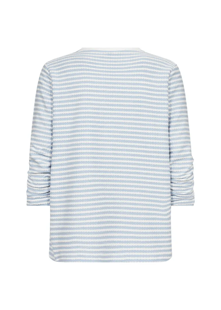 Soya Concept Pisa 2 Striped Long Sleeve Tee Light Blue