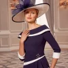Veni Navy Ivory Dress