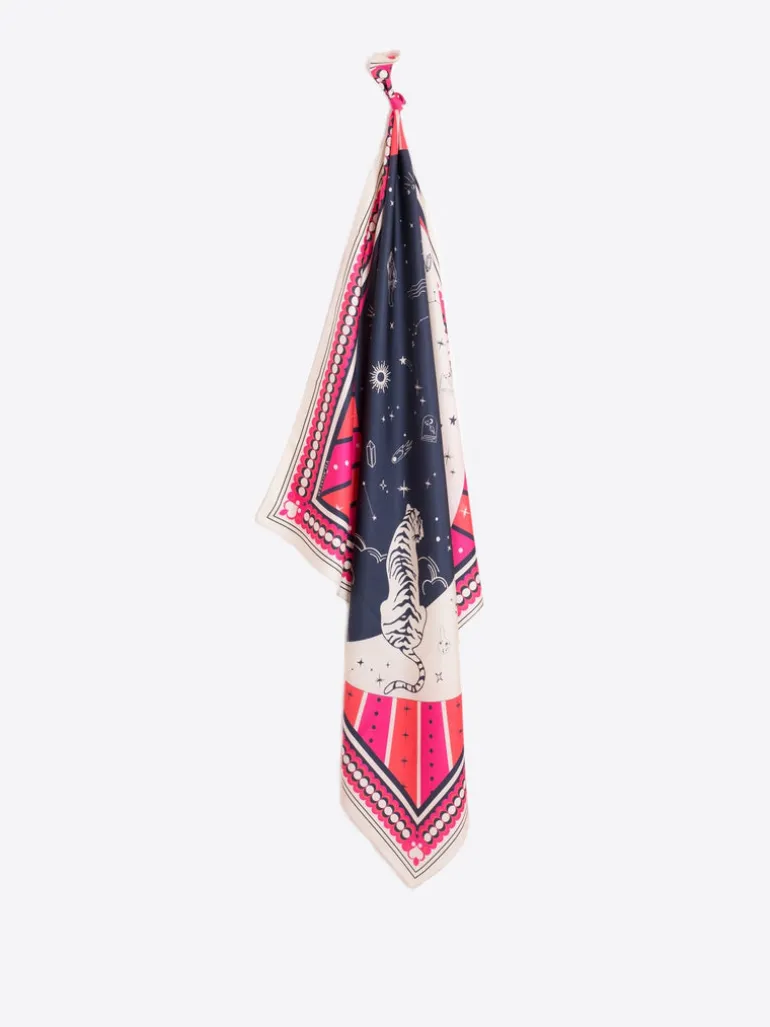 Vilagallo Galaxy Print Silk Scarf