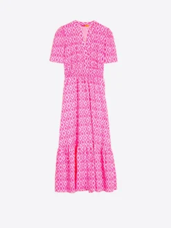 Vilagallo Leila Dress Ikat Pink Print