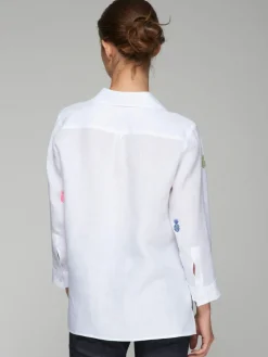Vilagallo Poline Shirt With Embroidered Pineapples