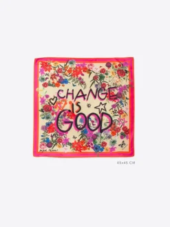 Vilagallo Silk Scarf With Quote