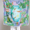 Vilagallo Tropical Print Silk Scarf