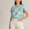 White Stuff Abbie Tee Blue Print