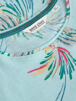 White Stuff Abbie Tee Blue Print