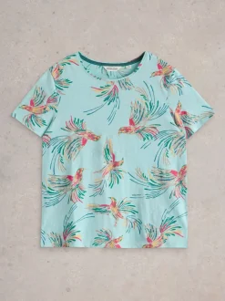 White Stuff Abbie Tee Blue Print