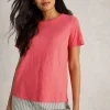 White Stuff Abbie Tee Mid Coral