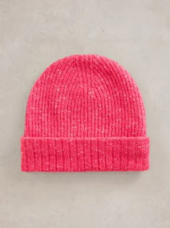 White Stuff Abby Knitted Beanie Bright Pink