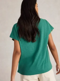 White Stuff Canyon Woven Mix Tee