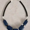 White Stuff Carnation Beaded Necklace Dark Navy