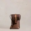 White Stuff Clara Buckle Leather Phone Bag Mixed Metallic