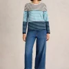 White Stuff Clara Long Sleeve Tee Blue MLT