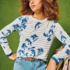 White Stuff Clara Long Sleeve Tee Nat MLT