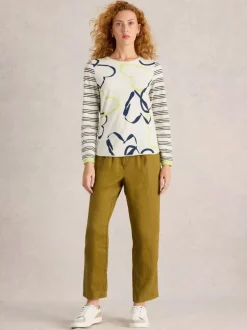 White Stuff Clara Long Sleeve Tee Nat Print