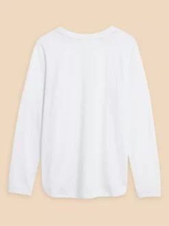 White Stuff Clara Long Sleeve Tee Bril White
