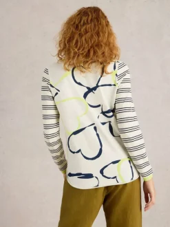 White Stuff Clara Long Sleeve Tee Nat Print