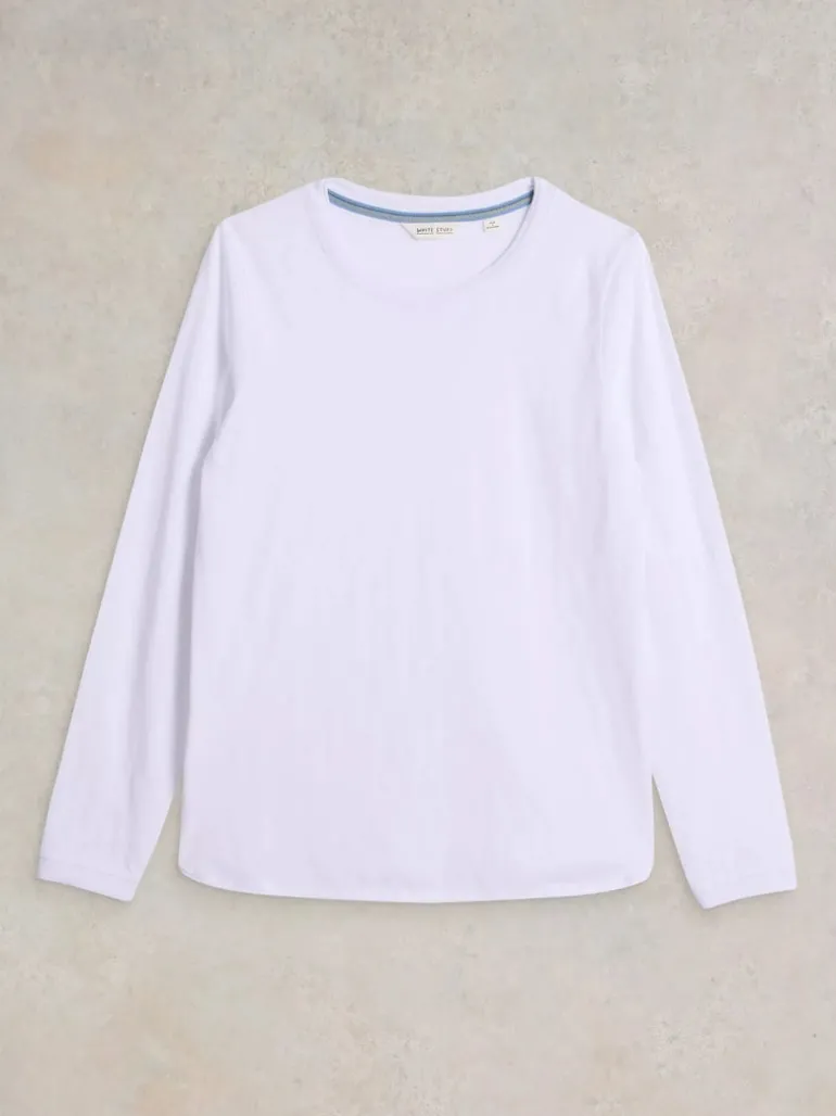 White Stuff Clara Long Sleeve Tee Bril White
