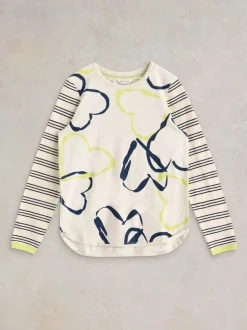 White Stuff Clara Long Sleeve Tee Nat Print